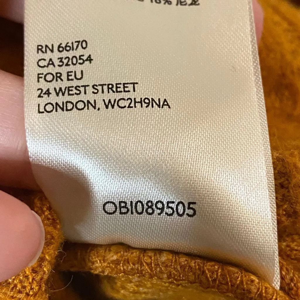 Anthropologie Maeve Rafela Surplice Wrap Sweater Orange V-Neck Women's Size‎ M - Image 4