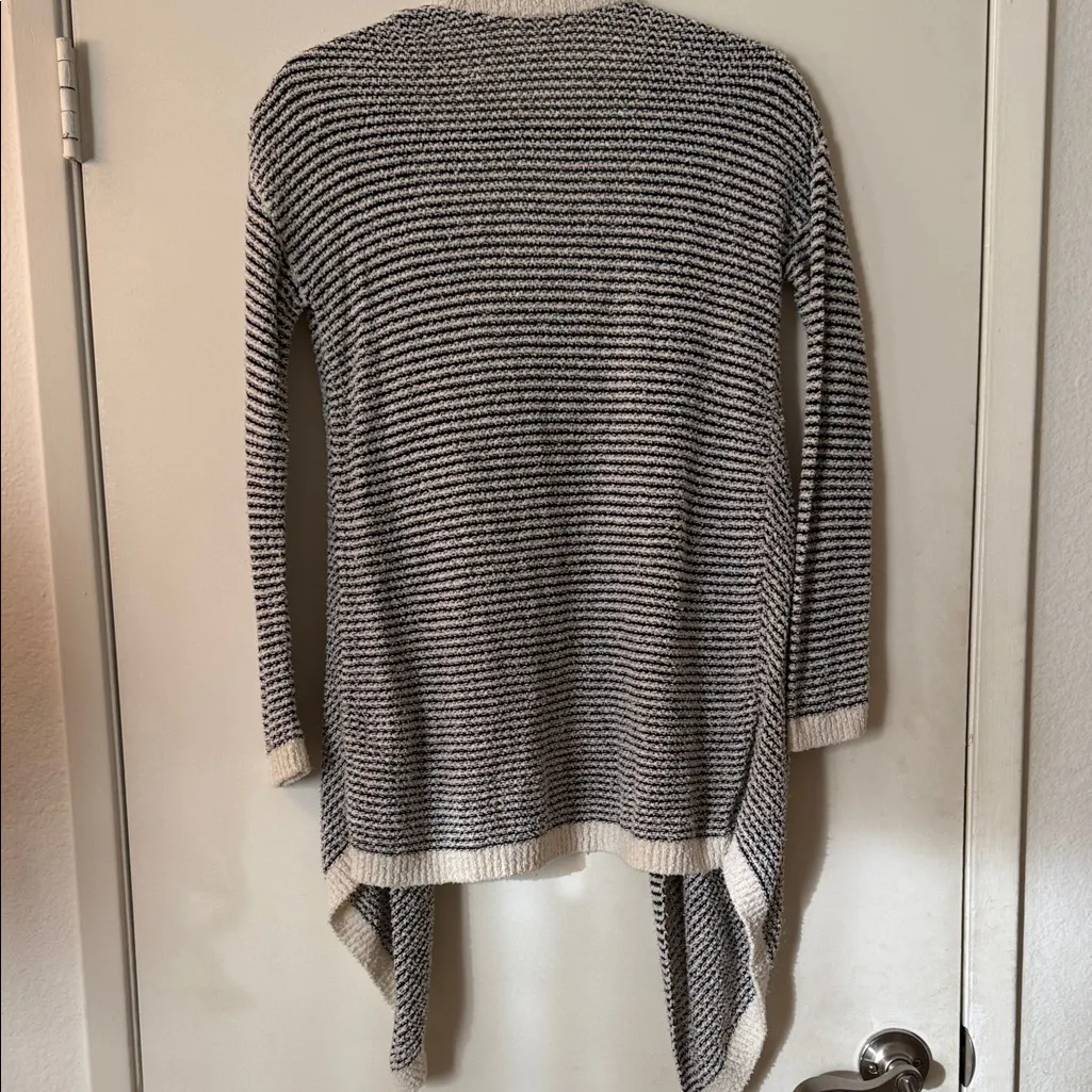 Eileen Fisher Black and White Striped Cardigan 100% Organic Cotton - Image 4