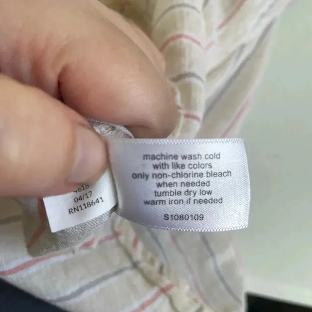 Lane Bryant Striped‎ Top Button Down Linen Size 26/28 EUC! 0216 - Image 8