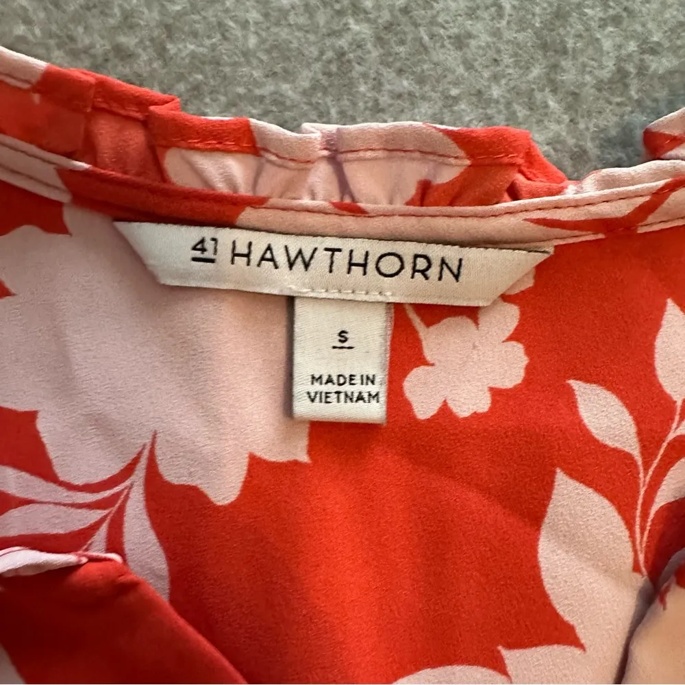 41 Hawthorn Tiffiny Tulip Sleeve Blouse red size S - Image 4
