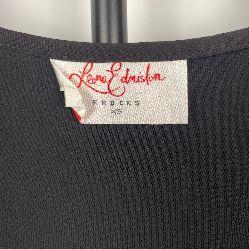 Leona Edmiston‎ Frocks Black Tiered Ruffle Layered Short Sleeve Dress Size XS - Image 5