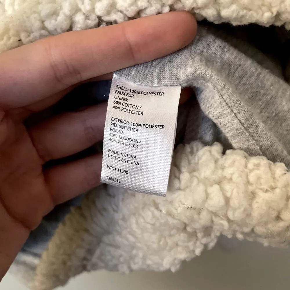 vintage fleece half zip sweater jacket chevron cream pullover - Image 8