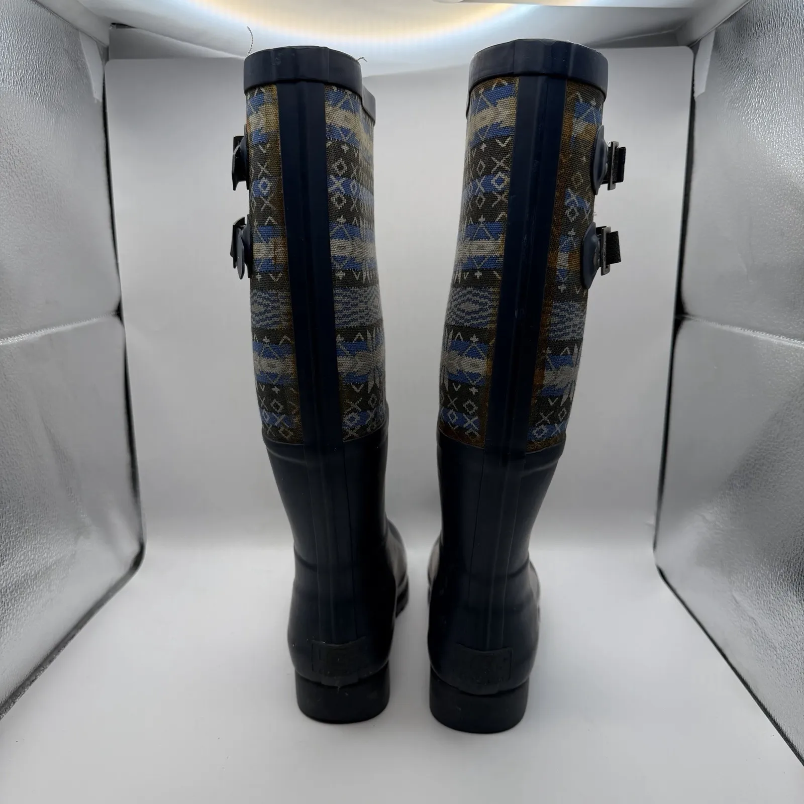 UGG AUSTRALIA 3460 Women's US 8 Sabene Blue Rubber Boots - Image 8