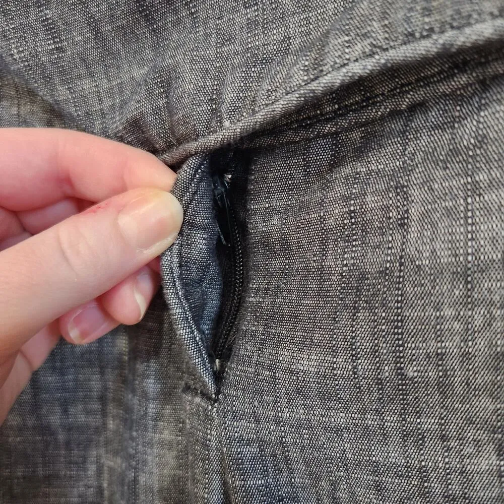 Y2K Chime Heather 3 Button Low Rise Waist Straight Leg Dress Pants Gray Size 3 - Image 7