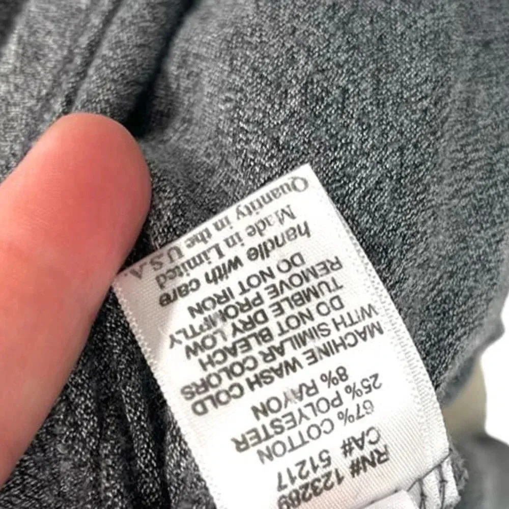 Michael Lauren Saddler Puff‎ Sleeve Tee Gray Size Medium - Image 9