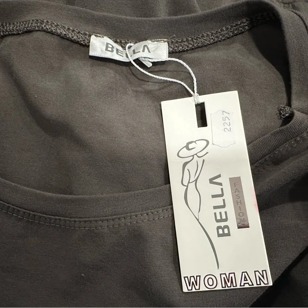 Bella Boutique Gray Tiered Dress One Size - Image 5