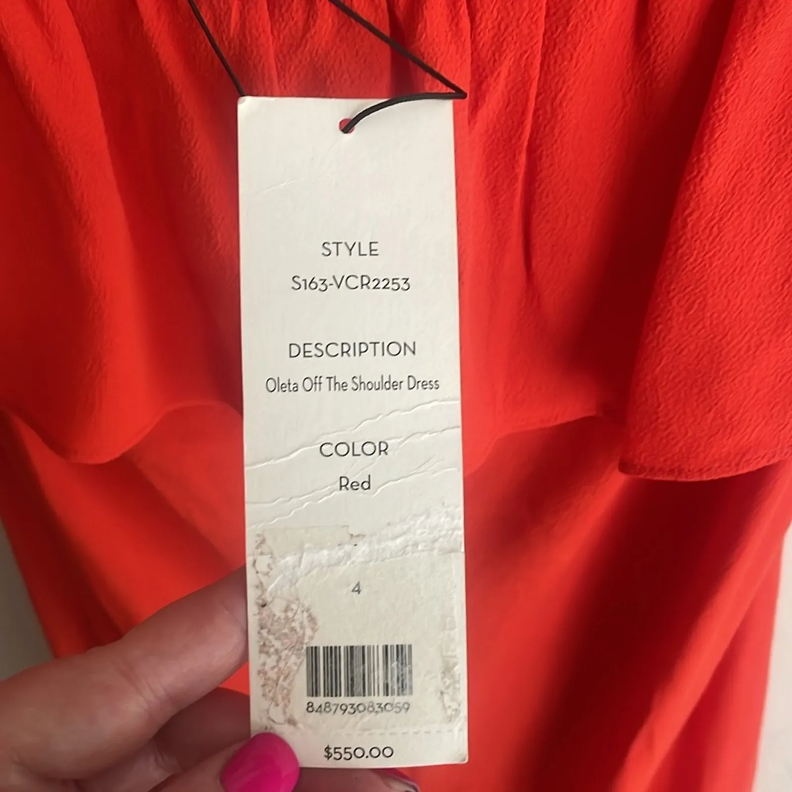 Veronica Beard Oleta Ruffled Off-the-Shoulder Dress Red - Image 8