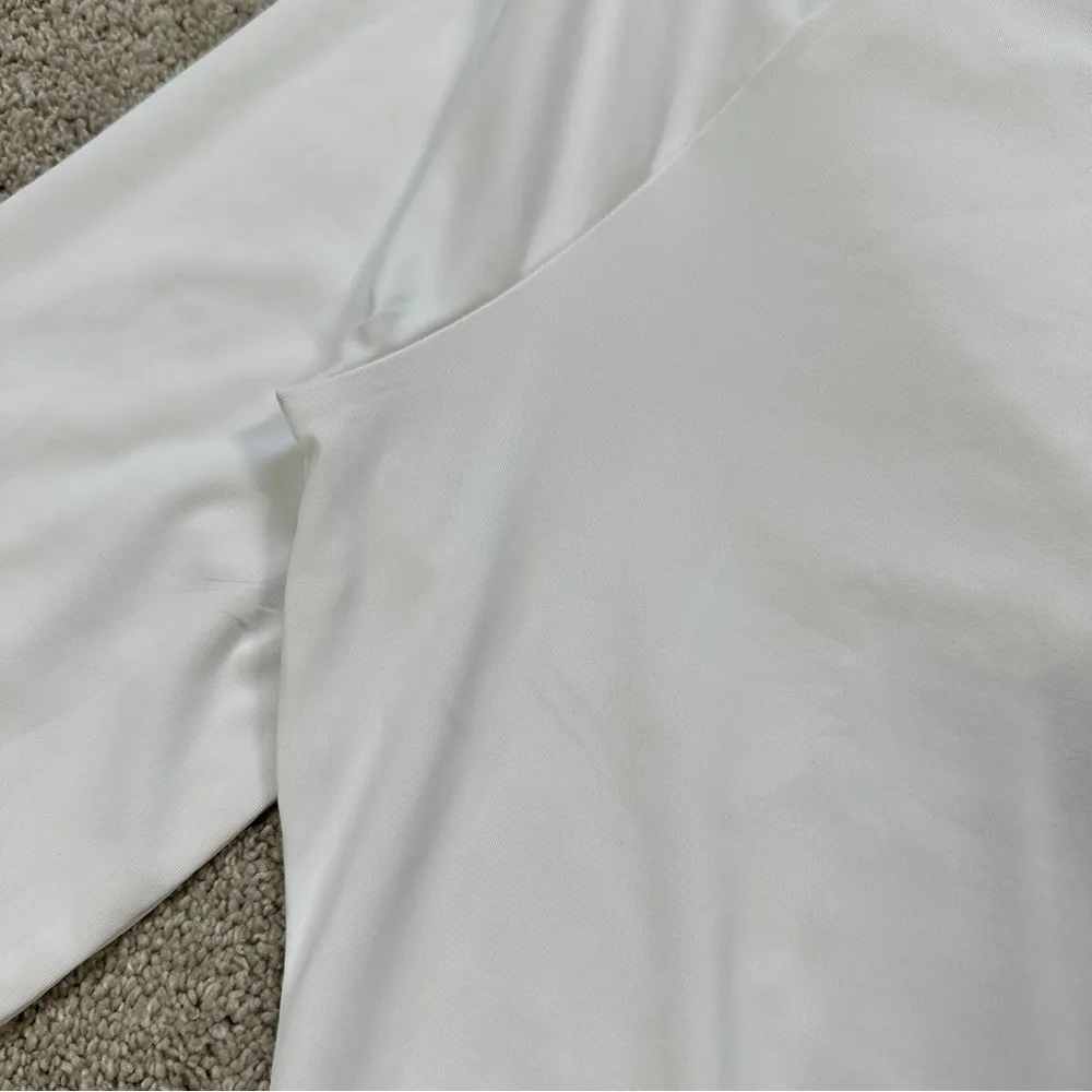 NWT Gymshark Women’s Training Crop Longsleeve Shirt Top Activewear in White L - Image 14