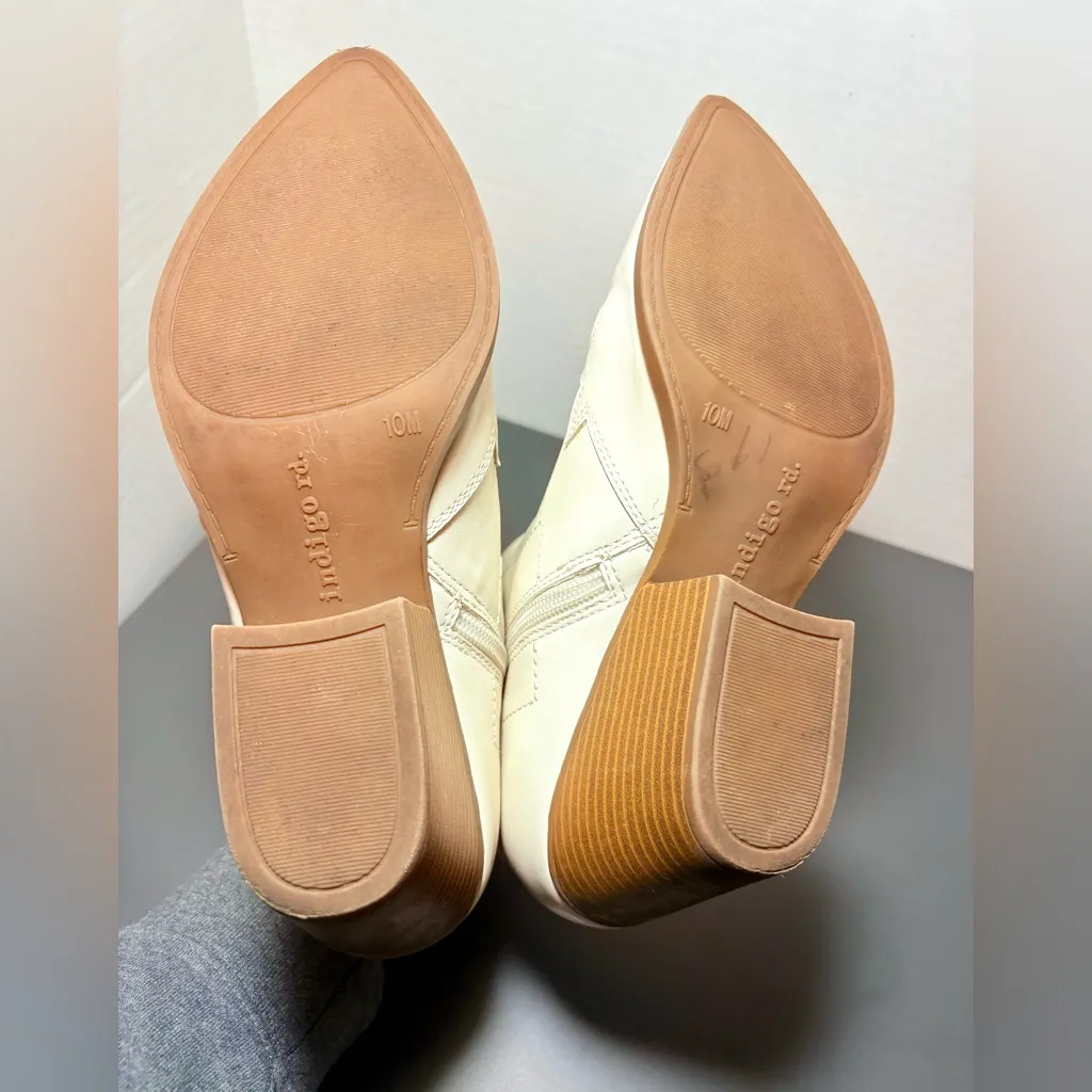 INDIGO RD Alydia Western Ankle Boots White Size 10 - Image 8