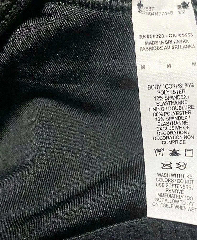 Nike Pro Sport Bra Women's Medium Support Classic Swoosh Training Top Black Logo - Image 8