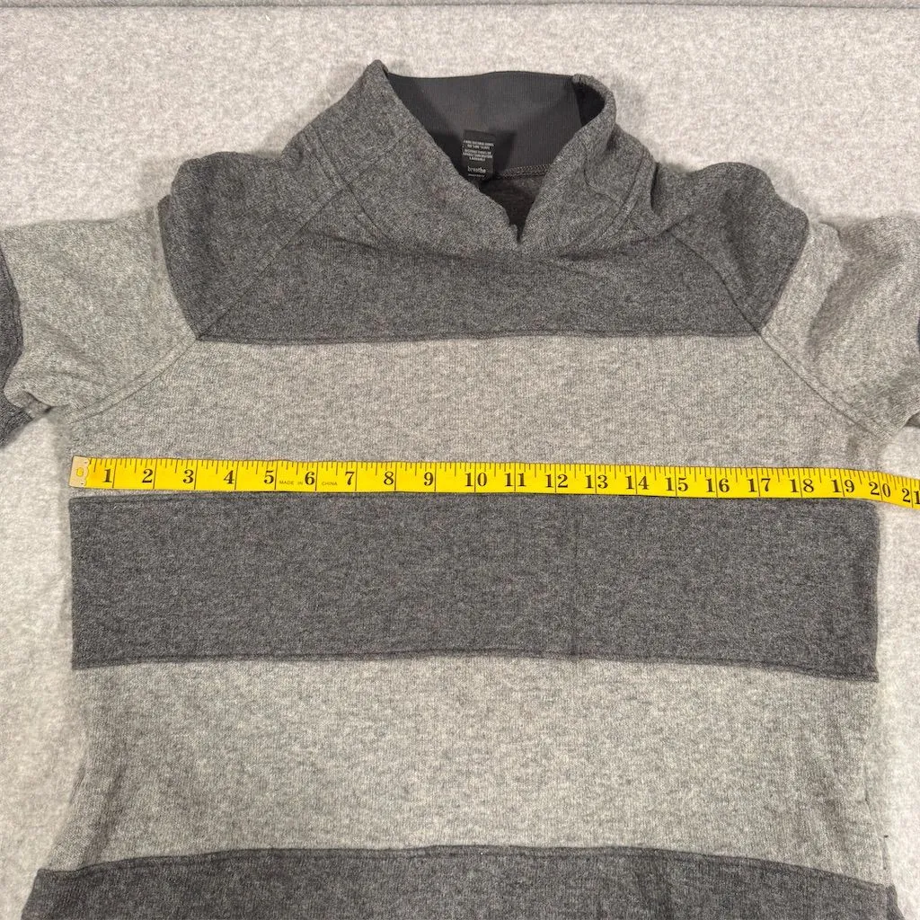 Prana Women's Gray Striped Mock Neck Pullover Dessau Sweater Size Large - Image 9