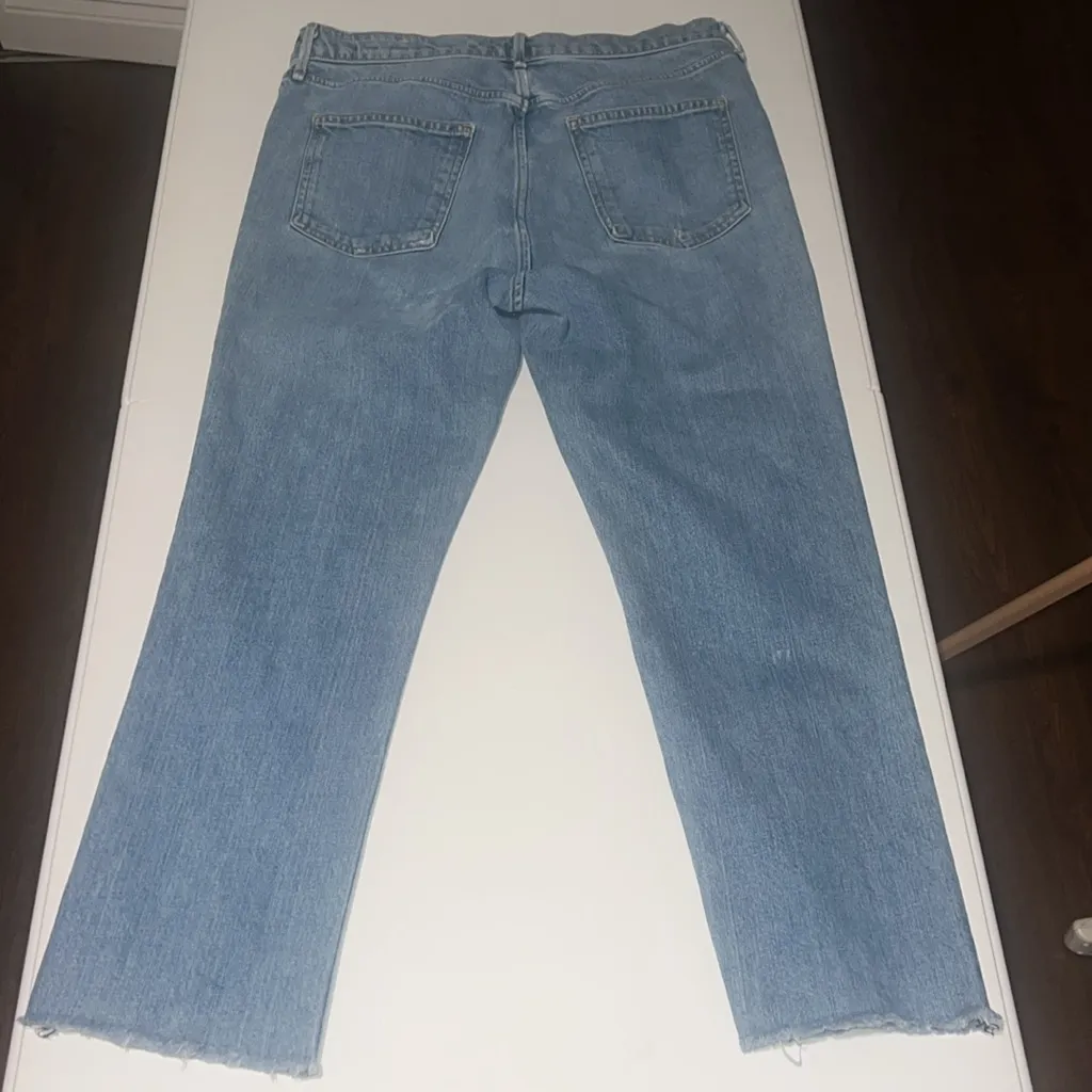 Rag & Bone Farrah Cigarette Skinny Ankle Raw Hem Medium Wash Denim Jeans 31 - Image 5