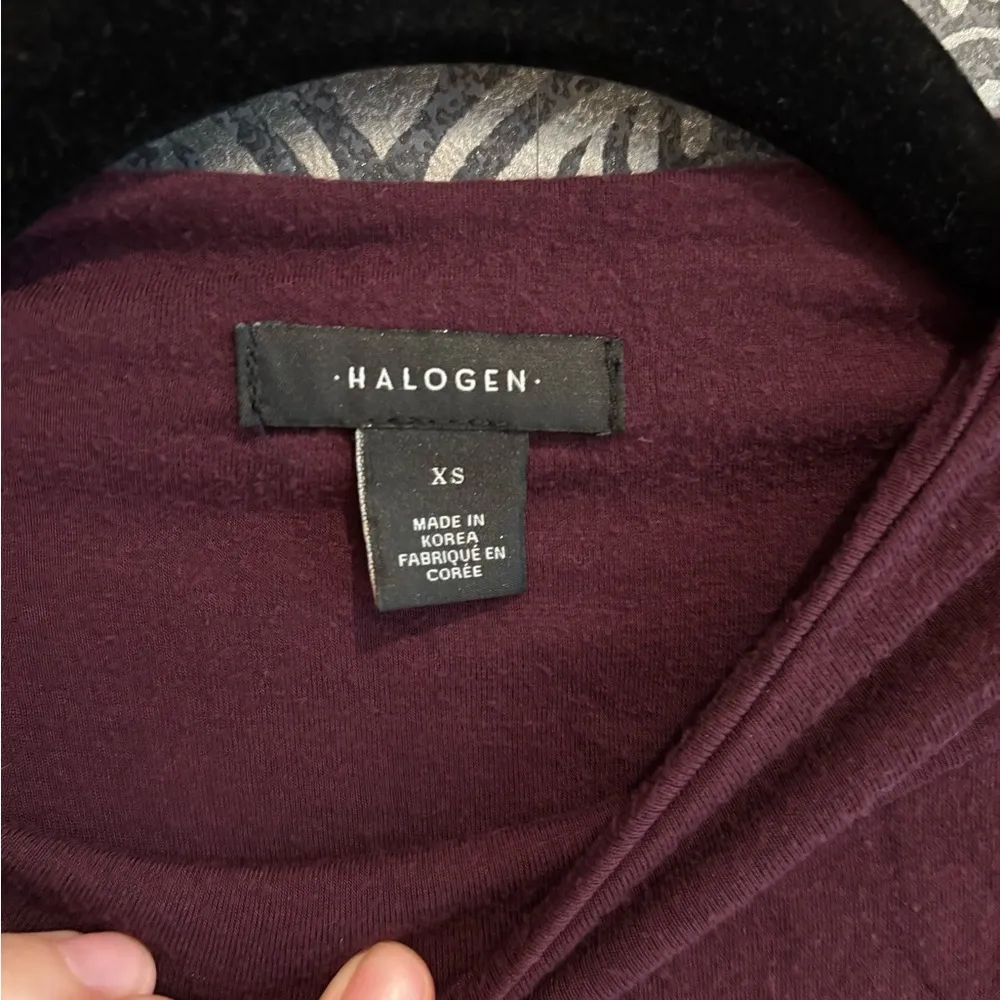 Sleeveless Purple Top Halogen XS mock neck - Image 2