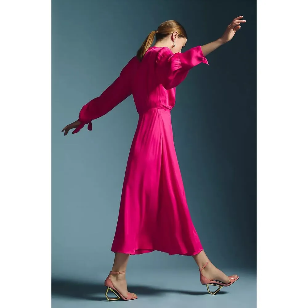 Anthropologie Farm Rio Womens Maxi Dress Shoulder Pad Long - Image 5