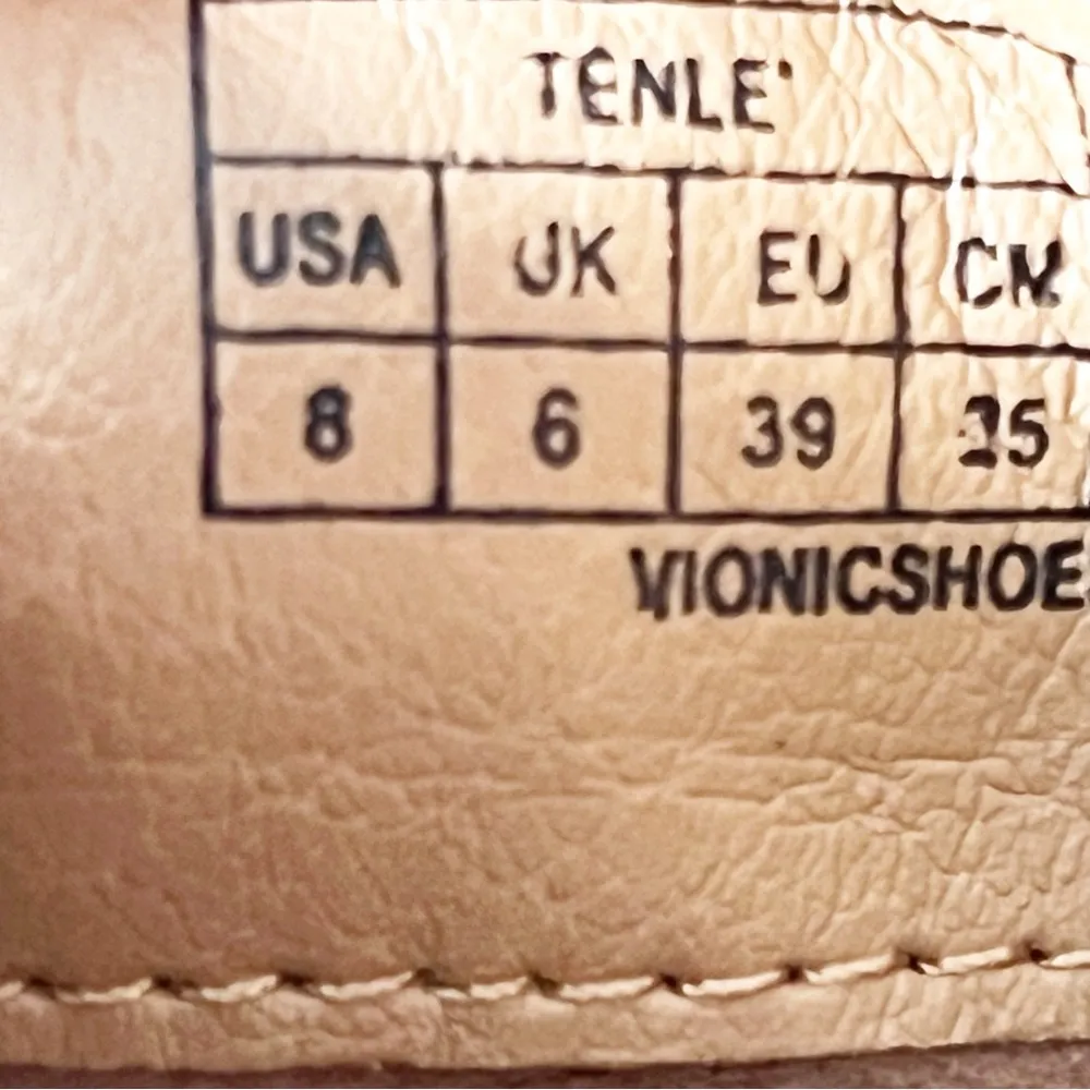 VIONIC Tenley Tan Suede Side Zipper Block Heel Arch Support Ankle Booties 8 - Image 2