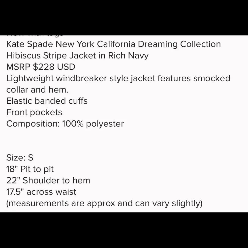 Kate Spade NY Hibiscus Stripe Jacket - Image 6