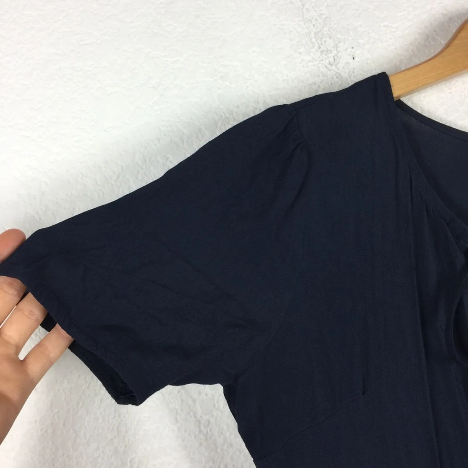 Revolve Tularosa Tallulah Blue Tassel Hem Mini Dress XS Plunge Neckline Boho - Image 9