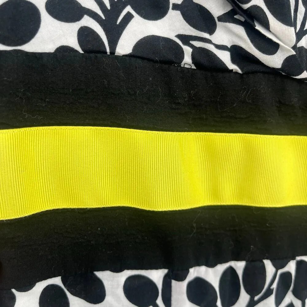 Van Heusen Y2K Babydoll Sleeveless Dress Sz 4 Preppy Office Leaf Midi Retro Mod - Image 13