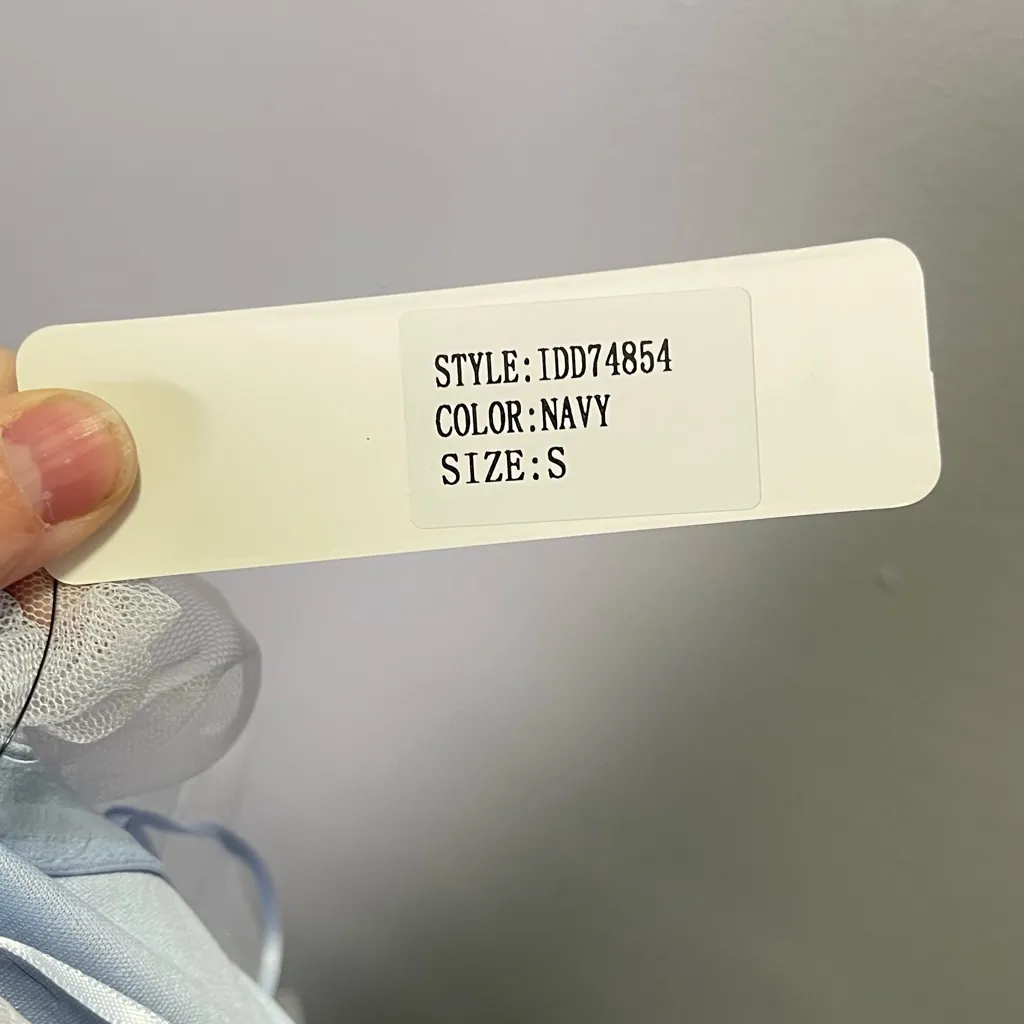 INA Women's NEW Blue Navy Ombre Tiered Ruffle Maxi‎ Strapless Dress Size Small - Image 5