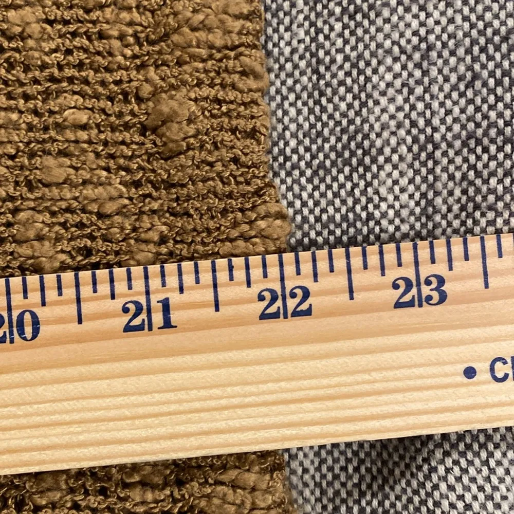 Miss Me Vintage Long sleeve sweater Tan with striped sleeve, Size Small - Image 7