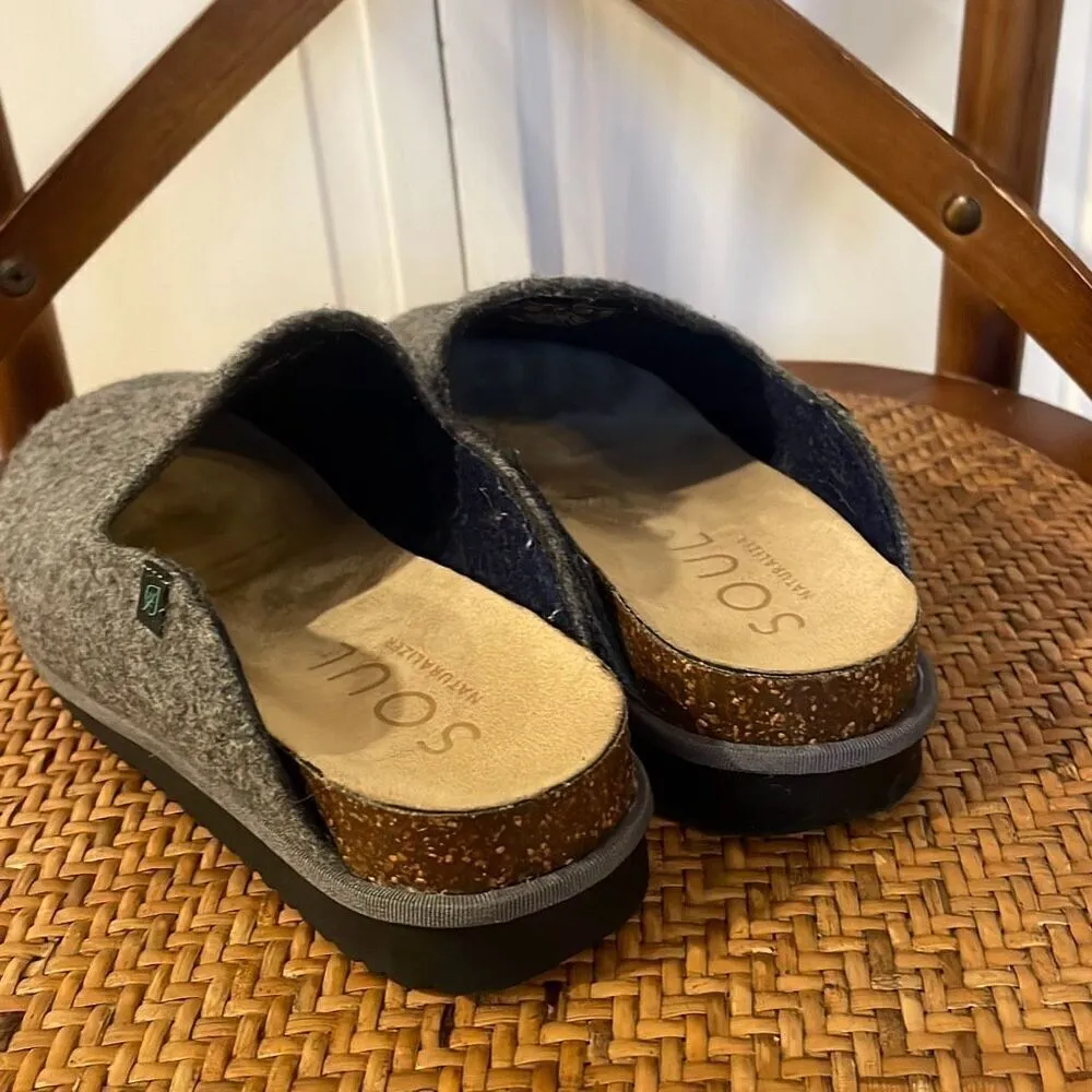 Soul Naturalizer Amelia grey felt slipper clogs size 36/5.5 - Image 6