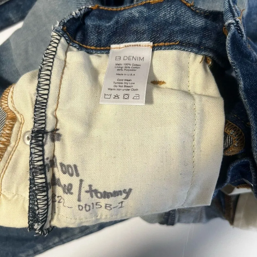 EB Denim 27 OG Reinvented Reclaimed Distressed Denim Jeans Blue - Image 12