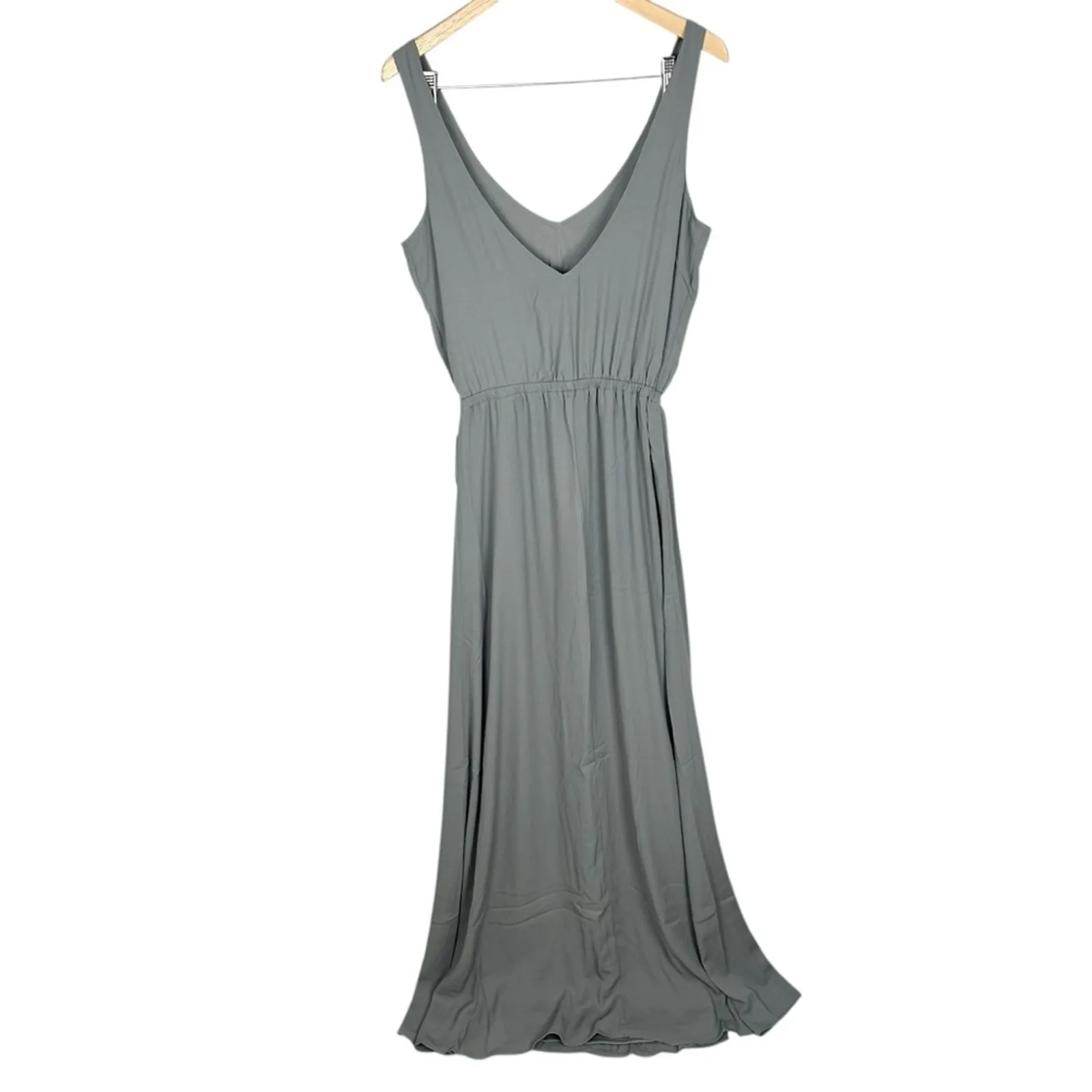 Show Me Your Mumu Kendall Maxi Dress Soft Charcoal Crisp Size Small NWT - Image 4