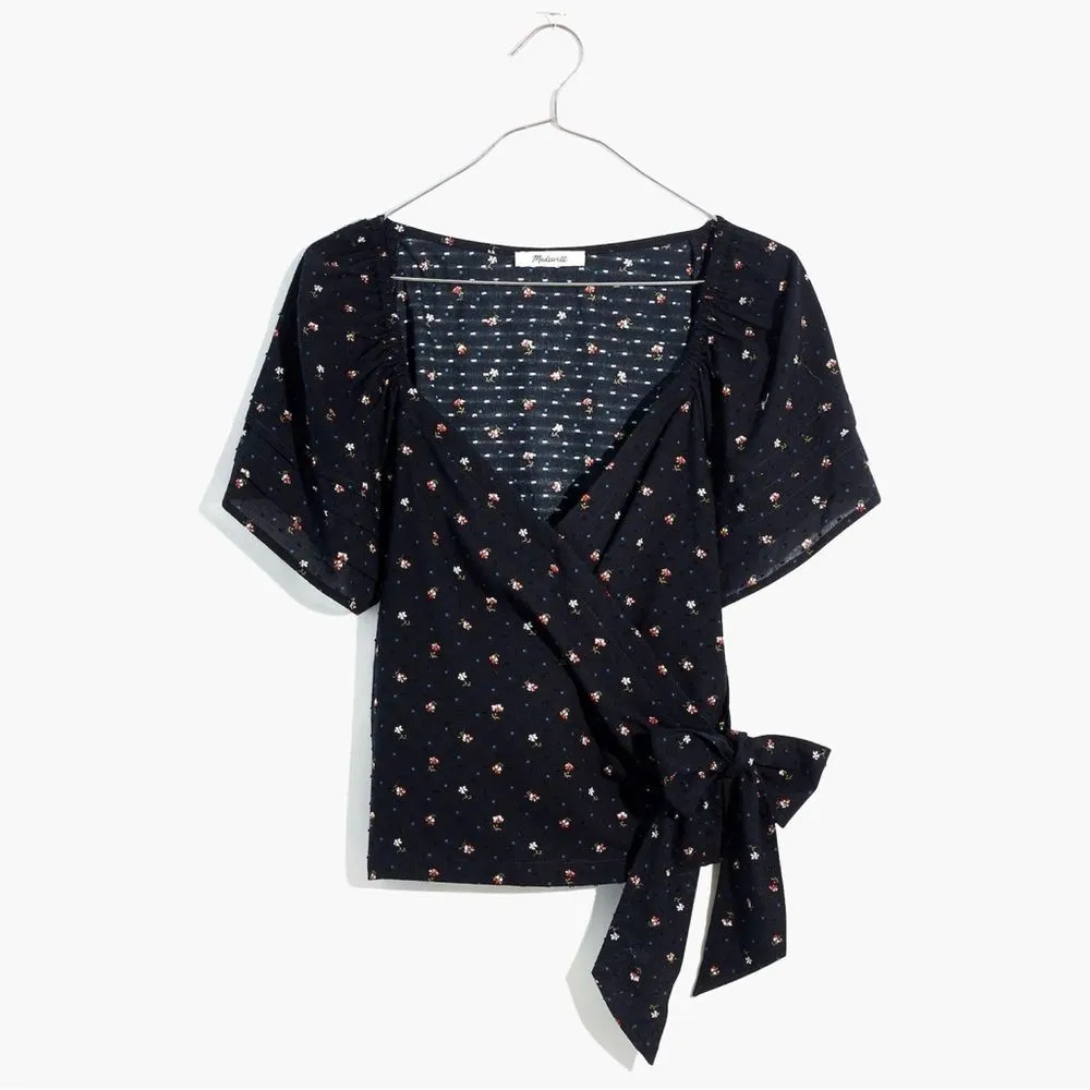 Madewell Pintuck Ruffle-Sleeve Wrap Top in Spring Floral - Image 13