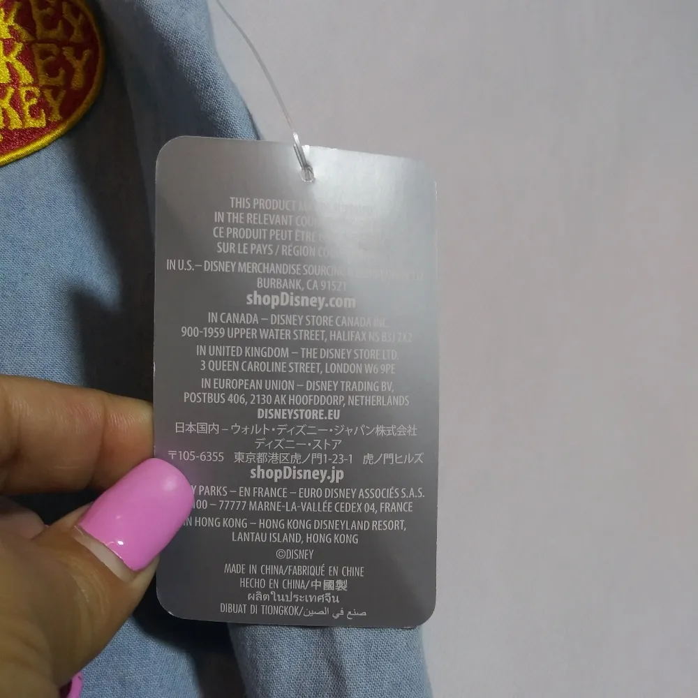 Disney Store Mickey and Minnie Cotton A Line Denim Skirt Vacation Size XL - Image 5