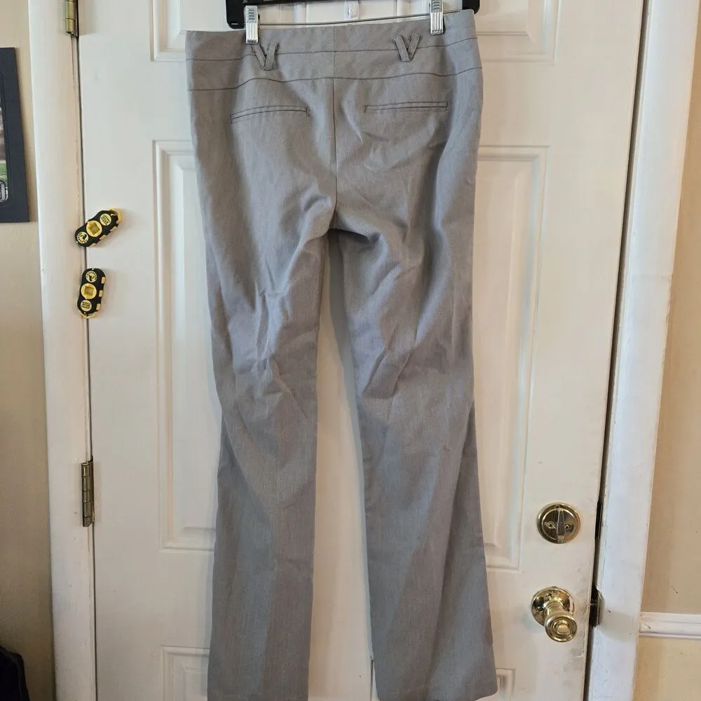 Stoosh Dress Pants Juniors Sz 7 Slacks Gray Trousers Y2K Flare Low Rise Business - Image 4