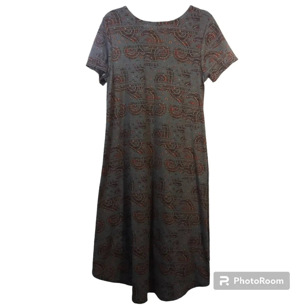 Lularoe Paisley Print Short Sleeve Tee Shirt Dress Size M - Image 2