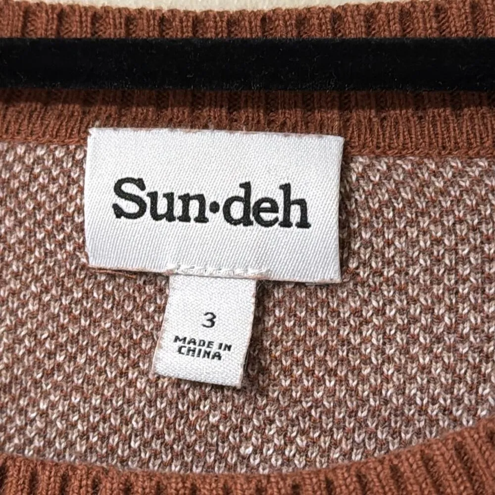 Aritzia Sunday Best size 3 70’s inspired retro brown geometric Patterned Sweater - Image 2