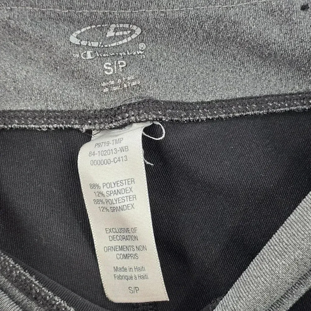 Champion Black Gray Long Active Legging Pants Bottoms‎ Small - Image 7
