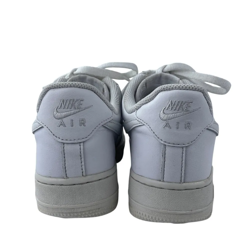 Nike Air Force 1 Women's White Leather Low Top Lace Up Athletic Sneakers Shoes 8 - Image 3