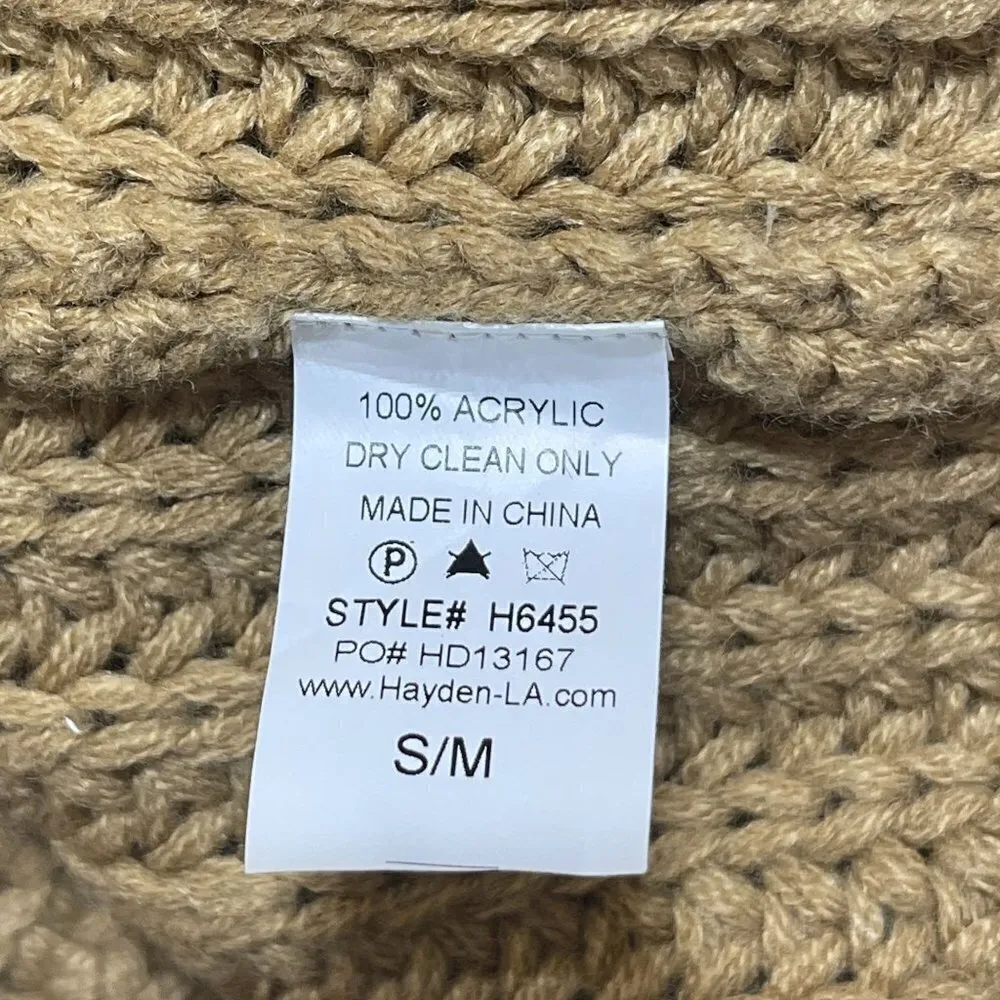 Hayden Women's Long Sleeve Sweater Crewneck Camel Brown Size Small/Medium - Image 6