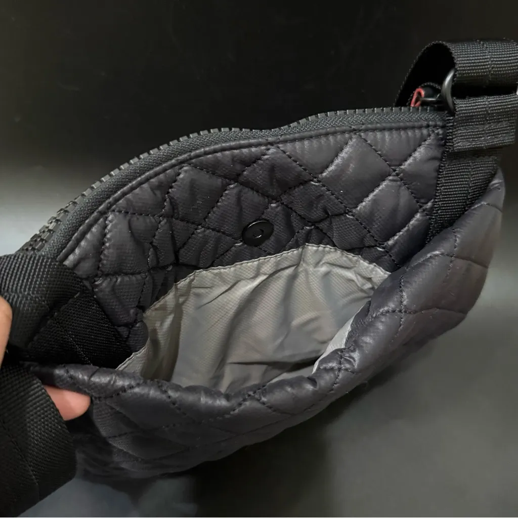 MZ WALLACE Black Quilted Metro Flat Crossbody Bag - Image 11