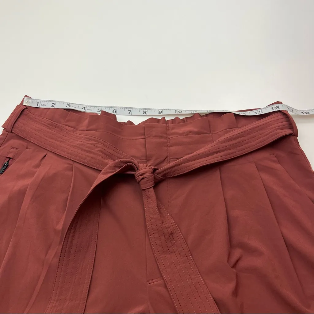 Athleta Womens Skyline Pant Belted Waist Cognac Brown‎ Size 14 Athletic *FLAW - Image 9