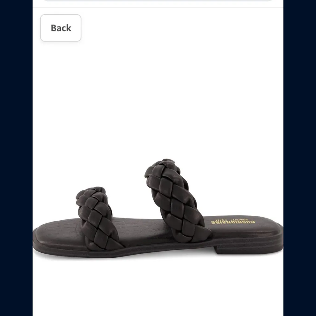 Cushionaire Black Braided Sandals (Like New, Size 10M) - Image 6