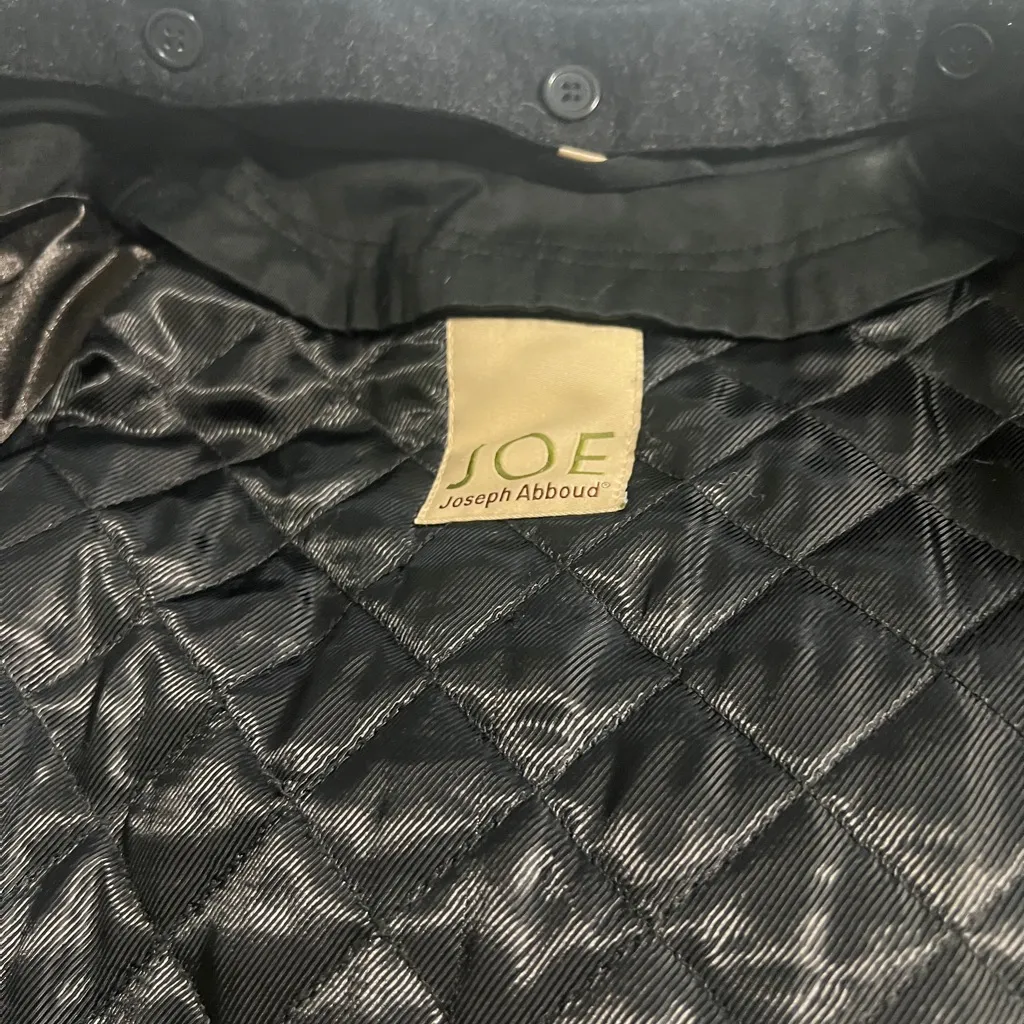 Joseph Abboud Elegant Black Trench Coat Size 40 - Image 9