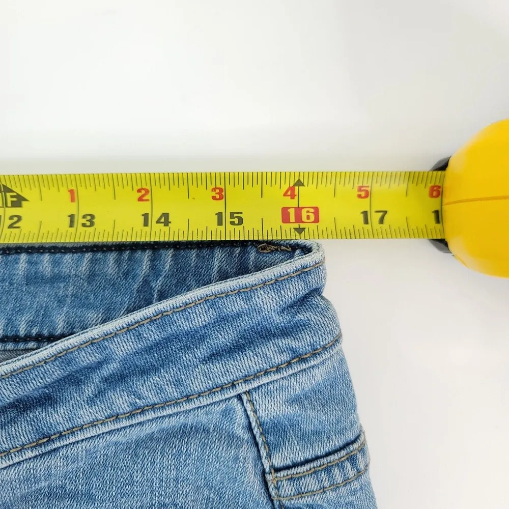 Aura Wrangler Jeans Womens 32x31.5 Bootcut Light Wash Embroidered Pocket - Image 6