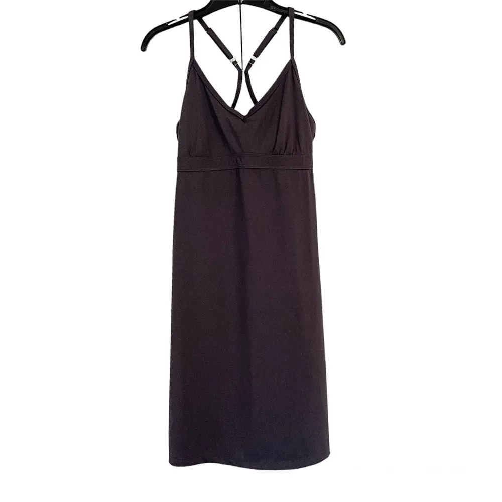 Athleta Shorebreak Activewear Swim Dress Sz Small Grey Built in Bra - Image 3