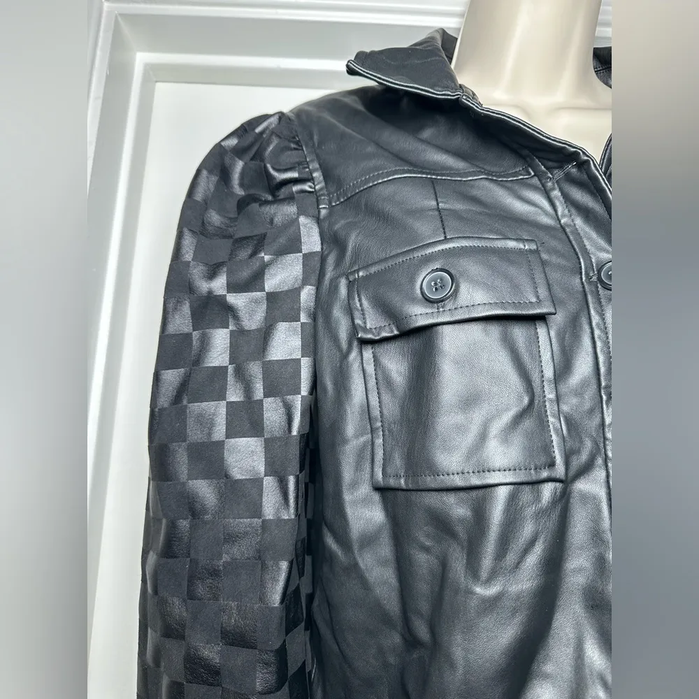 Disney Cruella De Vil Checkered Novelty Peacoat Jacket Women’s Character Coat - Image 2