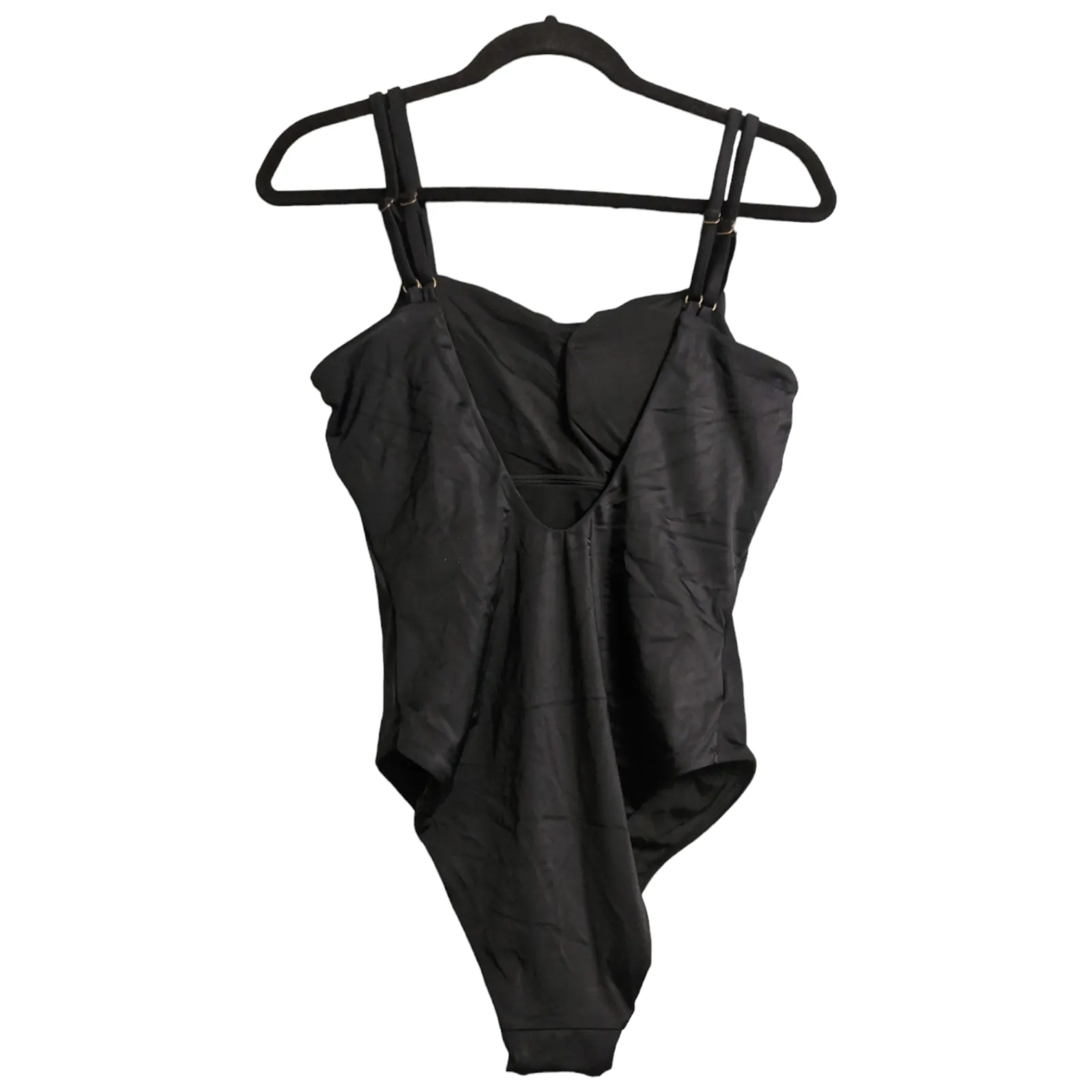 Andie Rockaway One Piece Black Double Straps Square Neck Swim Bathing Suit S New - Image 5