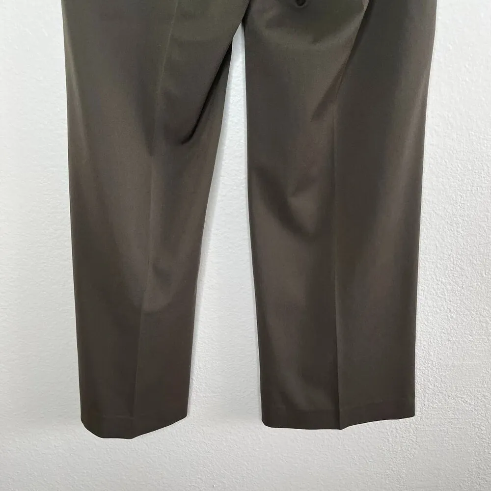 Ann Taylor Womens Brown Mid to Low Rise Trouser Dress Pants Size 2 cinch back - Image 4