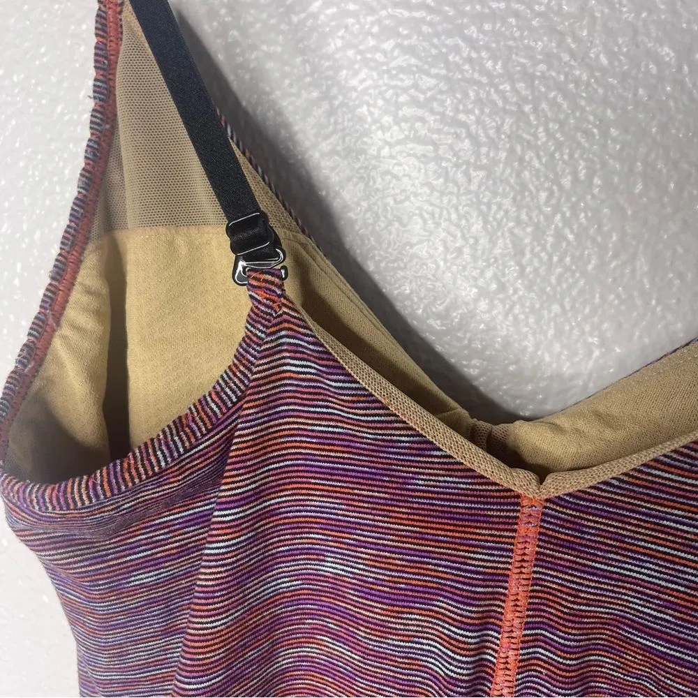 LULULEMON Size 10 Cross Back Dance Strap Tank Top Multicolor Spaghetti Purple - Image 7