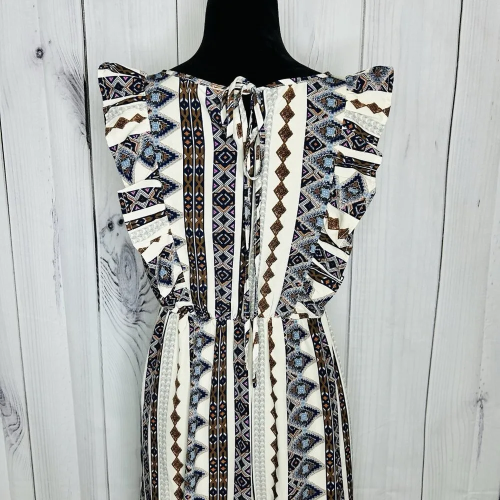 Shein Geometric Print Maxi Dress Women’s Multicolor Casual Dress New Sz M - Image 11