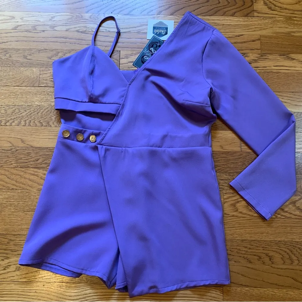 one sleeve dressy romper size L Size L - Image 6
