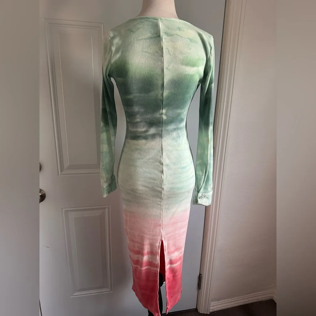 Young fabulous & broke Midi Dress // Everglade Paint Brush wash size XS - Image 5