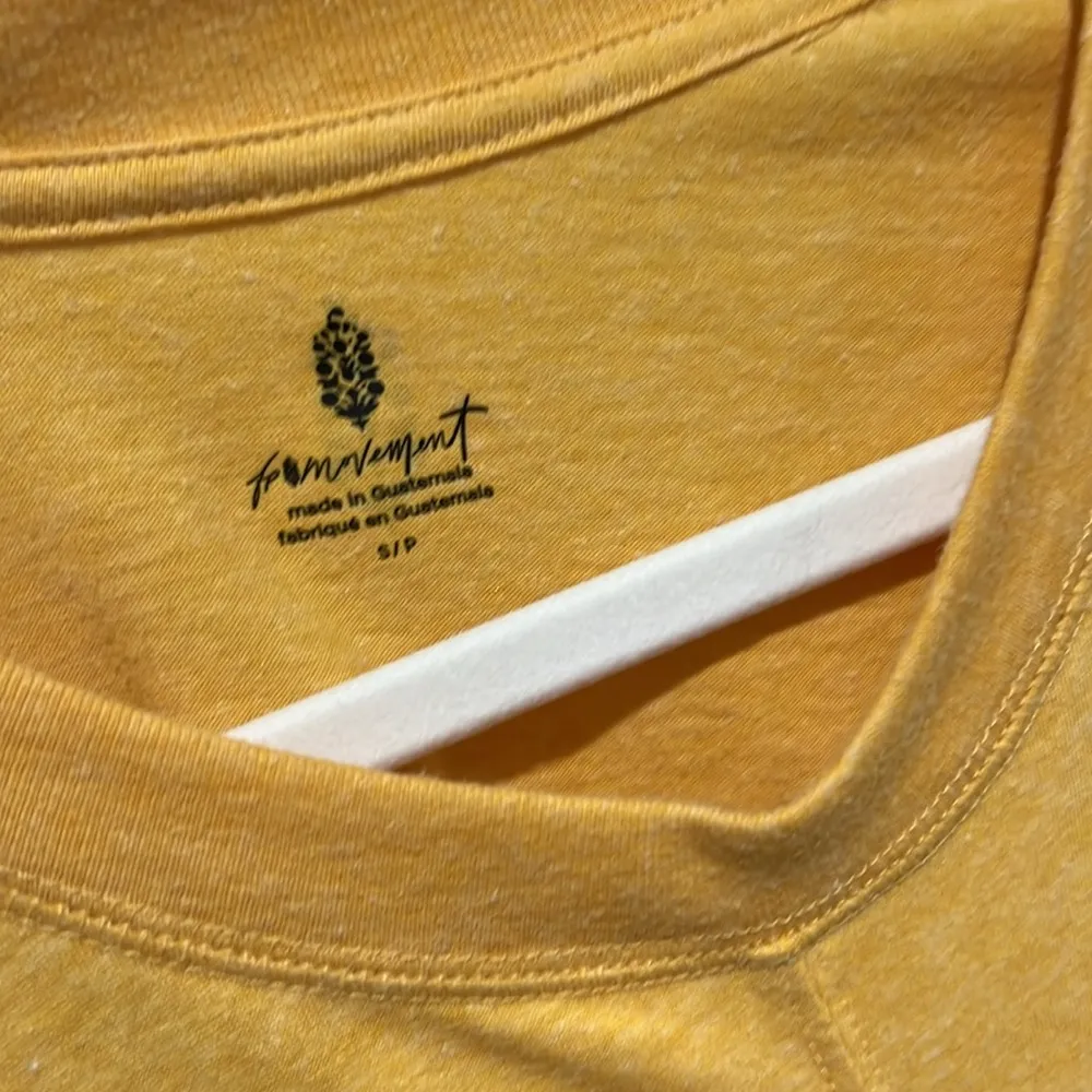 Free People FP Movement Swaying Sunflowers Wrap Tie Short Sleeve Tee Top Yellow - Image 5