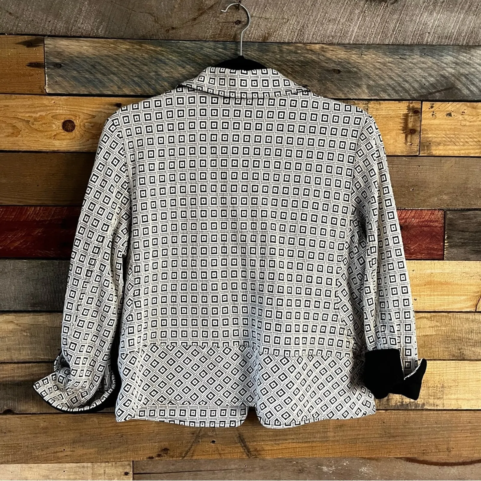 Erin London‎ Black And White Jacket Size Small Petite - Image 2